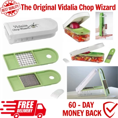 The Original Vidalia Chop Wizard Vegetable and Fruit Chopper with 2 Cup Base