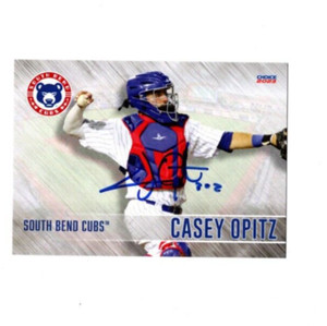 Casey Opitz 2023 South Bend Cubs signed autograph baseball card Arkansas c
