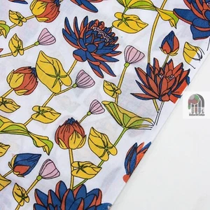 10 Yard Indian Hand block Multi Color Floral Fabric Running Cotton Craft Fabric - Picture 1 of 7