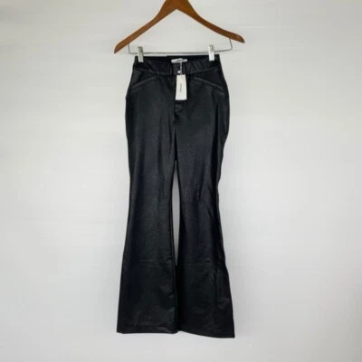 SPANX NWT Flare Faux Leather Pant in Luxe Black High Waisted Casual Petite - Image 1 of 4