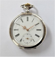 1895 SILVER CASED 15 JEWELLED SWIS LEVER POCKET WATCH IN WORKING ORDER