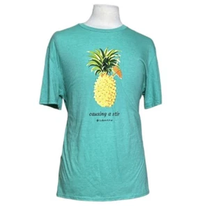 Cubavera Crew-Neck Graphic Tee T-Shirt Men's Large Aruba Blue New - Picture 1 of 9