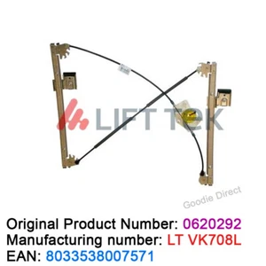 LiftTek LT window regulator VK708L for BEETLE Left Door Machanical Prats only  - Picture 1 of 1
