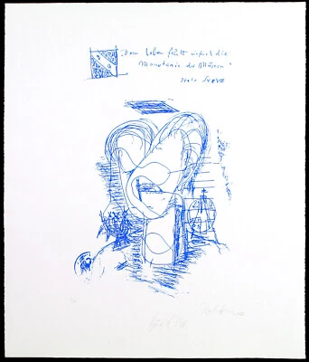 DDR/Nachwende 1994. "Für C.W." Siebdruck Dieter GOLTZSCHE (*1934 D) handsigniert - Bild 1 von 2