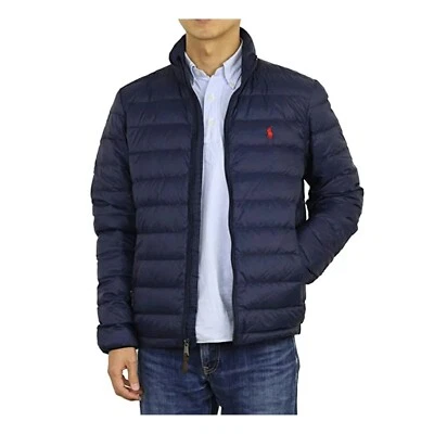 Polo Ralph Lauren Packable Down Puffer Jacket Coat w/ no hood - Navy (Red) - - Image 1 of 4