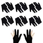 12 guantes de taco de billar de 3 dedos para mano izquierda/derecha