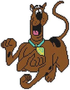 CROSS STITCH+ CRAFT PATTERN Cartoon Shaggy Great Dane Dog Scooby-Doo Detective - Picture 1 of 15