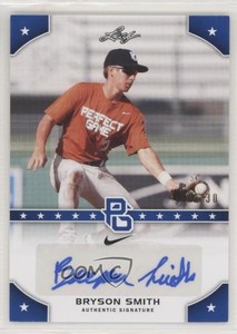 2015 Leaf Perfect Game National Showcase Blue /30 Bryson Smith #PG-BS1 Auto