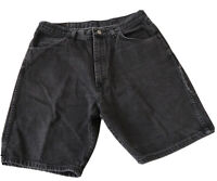 Vintage Men's GAP Jean Denim Shorts Size 33 Black Baggy Fit Made 