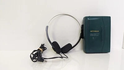 Reproductor de casete estéreo OPTIMUS SCP-825 verde con auriculares ¡probado y funciona!  Foto 1 de 4