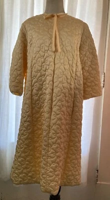 Bata acolchada vintage VANITY FAIR para mujer talla 14 AMARILLA 3/4 cremallera y mangas excelente Foto 1 de 4