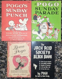 Pogo Sunday Parade, Punch, Beau, & Jack Acid Society 1st Ed Walt Kelly LOT - Picture 1 of 6