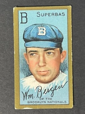 De colección 1911 T205 Béisbol Piedmont Tobacco - William Bergen - Brooklyn - EX Foto 1 de 2
