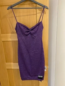 VERSACE JEANS COUTURE LUREX MINI DRESS SIZE IT44 - Picture 1 of 5