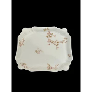 French Limoges Pink Floral Porcelain Tray - Picture 1 of 7