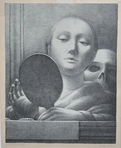 George Tooker: "The Mirror" Special Presentation Proof, 2 Color Lithograph, 1978 - Picture 1 of 7