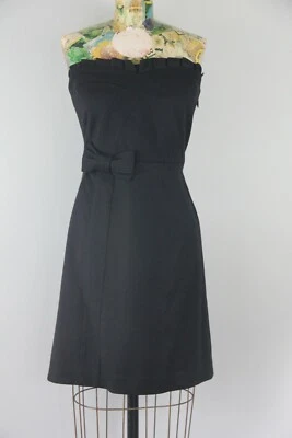 Vestido para mujer Juicy Couture mezcla de lana sin tirantes negro lazo talla 8 M $298 #1283 Foto 1 de 4