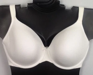 Cool Cotton Full Coverage Bra Cacique Lane Bryant WHITE NO FRILLS Foam Cup NWOT - Picture 1 of 12