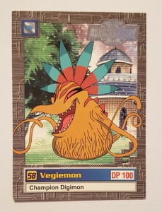 2003 UD Upper Deck Digimon Vegiemon DP 100 Trading Card #58 Chrome Emblem Bandai