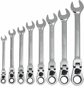 8 Piece Reversible Flex-Head Ratcheting Combination Wrench Set, SAE, Williams - Picture 1 of 2
