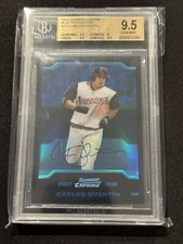 2004 Bowman Chrome First Blue Refractor /290 Carlos Quentin 202 Rookie BGS 9.5