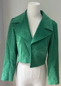 Chaqueta Blazer Catherine Fulmer Verde Pana Recortada S - Imagen 1 de 6