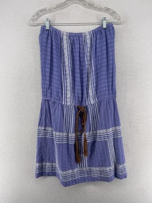 Vestido LETARTE S Natación Cubre Bordado Sin Tirantes Cordón Cintura Púrpura Foto 1 de 4