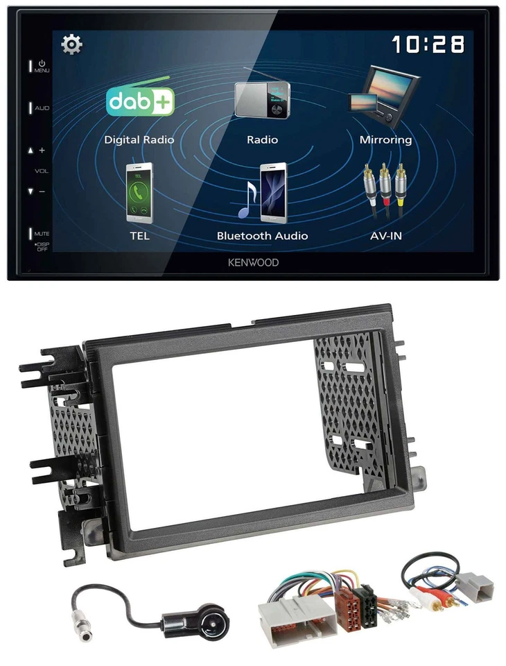 Kenwood 2DIN Bluetooth MP3 USB DAB Autoradio für Ford Mustang F 150 04-09 - Bild 1 von 4
