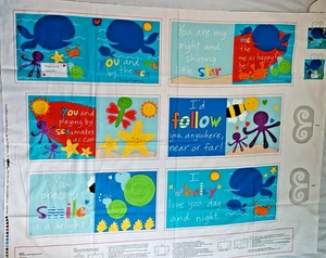 You and Me by the Sea Sandra Magsamen Fabric Sewing Book Cut & Sew Pattern panel - Picture 1 of 8