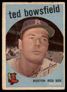 1959 Topps #236 Ted Bowsfield G/VG Good/Very Good RC Rookie Red Sox White Back  - Picture 1 of 2