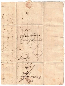 ITALIA. Carta temprana, Corsini con marca de gremio de comerciantes, 1605 - Imagen 1 de 3