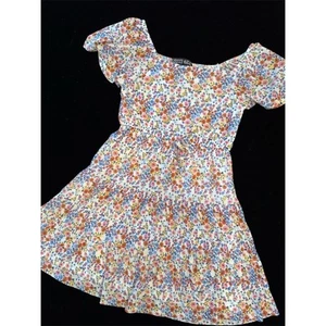 Trixxi Girl Floral Puff Sleeve Dress Girls Size 8 Knee Length Casual Spring - Picture 1 of 9