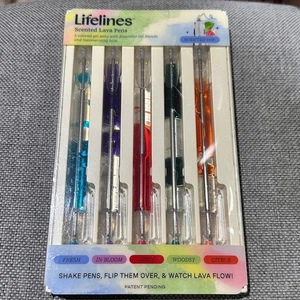 Lifelines Duft Lava Stifte 5er Pack farbige Gelstifte fließende Tinte Aromatherapie NEU - Bild 1 von 15