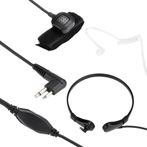 Throat Mic Earpiece Microphone Headset For 2 Way Radio Gp300 Walkie Talkie A SPC - Zdjęcie 1 z 9