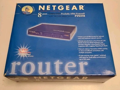 Netgear ProSafe VPN 防火墙路由器 FVS318 8 端口。 开箱 — 第 1/4 张图片