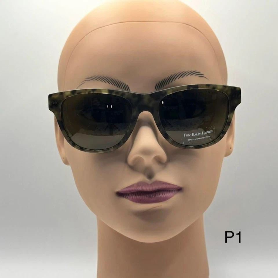 NUEVO Y2K Polo Ralph Lauren Zyl Gafas de sol | PH4080 55/18/140 Verde Tortuga/Marrón Foto 1 de 4