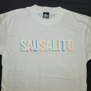Vintage Badger Sports Wear Sausalito T-Shirt Herren L Kurzarm Weiß Einzelnaht - Bild 1 von 13