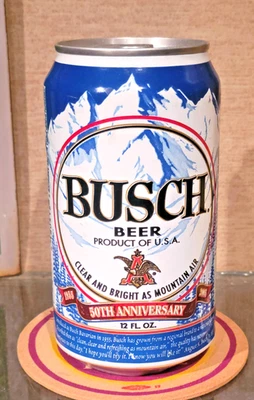 2005 BUSCH 50th ANNIVERSARY STAY TAB BEER CAN ANHEUSER BUSCH ST LOUIS MO 1 CITY - Image 1 of 4