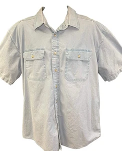 L L Bean 100% Cotton Light Wash Denim Shirt S/S Men's X-Large - Picture 1 of 5