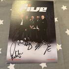 Hand Signed Five Art Card Official Photo Band Member Autographs Great Gift