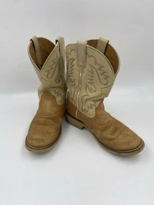 Ariat Kids Beige Boots Style 32321Y Youth size 2 HEAVILY WORN - Picture 1 of 22