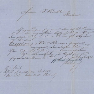 Brief Bankiers Frédéric Emile Baron d’Erlanger 1860 - Picture 1 of 3