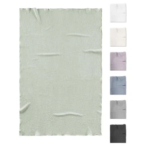 BIBERNA Mauro Musselin-Wohndecke Kuscheldecke Sofadecke unifarben 150x200 cm - Bild 1 von 44