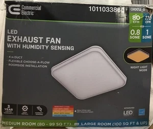 Commercial Electric BF1110 80/110 CFM Bathroom Exhaust Fan REPLACMENT LIGHT ONLY - Picture 1 of 1