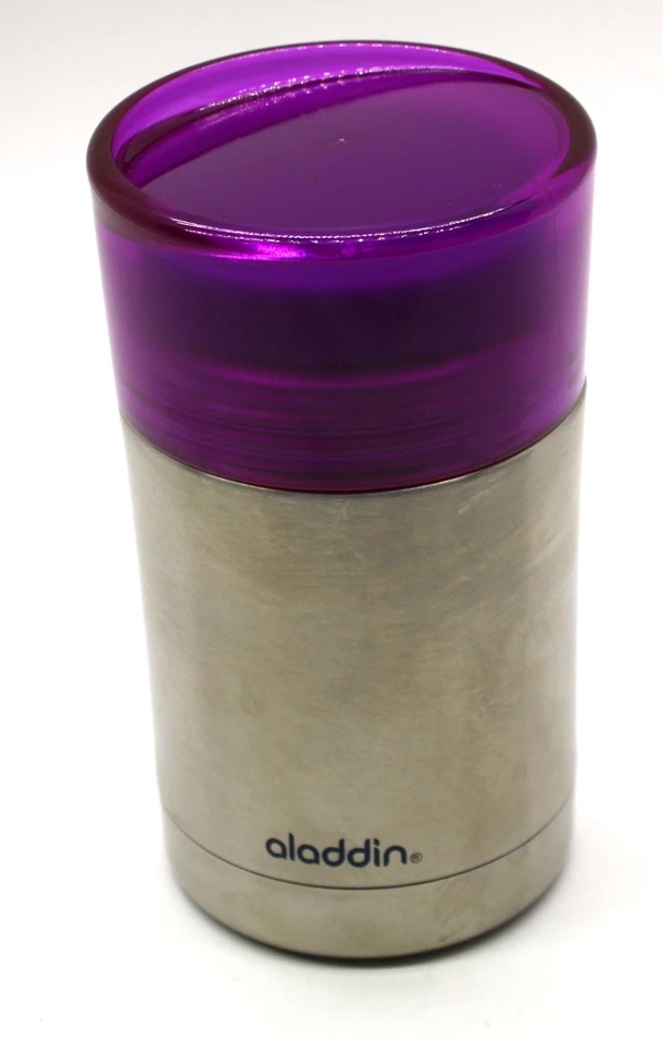 Caneca de viagem de aço inoxidável Aladdin tampa roxa plugue de borracha 16 oz. - Imagem 1 de 4