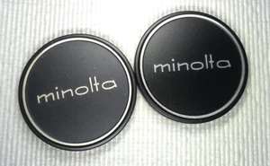 Minolta 54mm - Slip-On - Vintage Metal Front Lens Cap two pieces - Picture 1 of 11