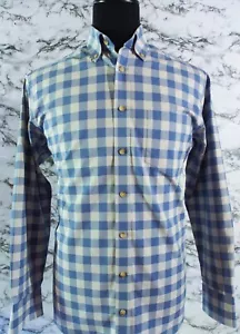 MEN'S CHARLES TYRWHITT BLUE/TAUPE CHECK FIT BUSINESS/CASUAL SHIRT 42"/107CM - Picture 1 of 9