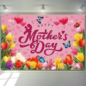 Mother'S Day Backdrop,7X5Ft Mothers Day Banner Happy Mother'S Day Backdrop Mothe - Picture 1 of 6