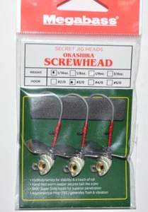 megabass okashira jig head swimbait hook screwhead jighead 1/16oz 3/0 shad - Picture 1 of 2