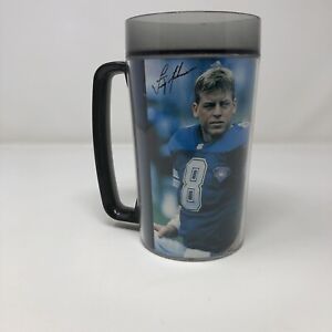 Vintage Dallas Cowboys Troy Aikman Team NFL Mug Plastic Graphic VTG 90s NFL